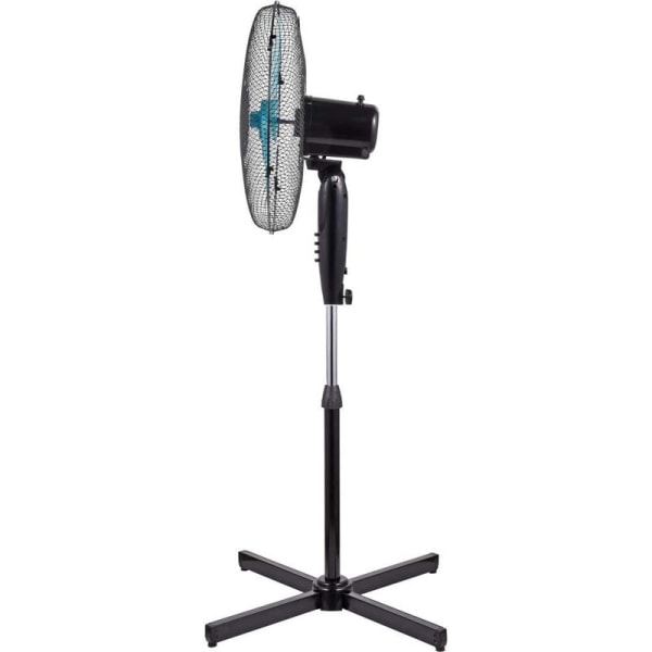 Floor Fan, Powerful, Quiet, 3 Wings, 40cm, Oscillating, with Adjustable Height and Tilt,