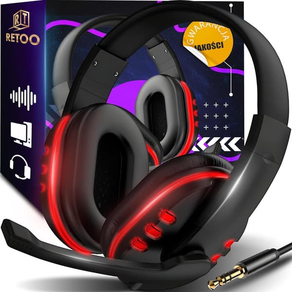 Gaming Headset, Wired Headset for PS4, PS5, PC, Xbox, Gamer Headset with Microphone
