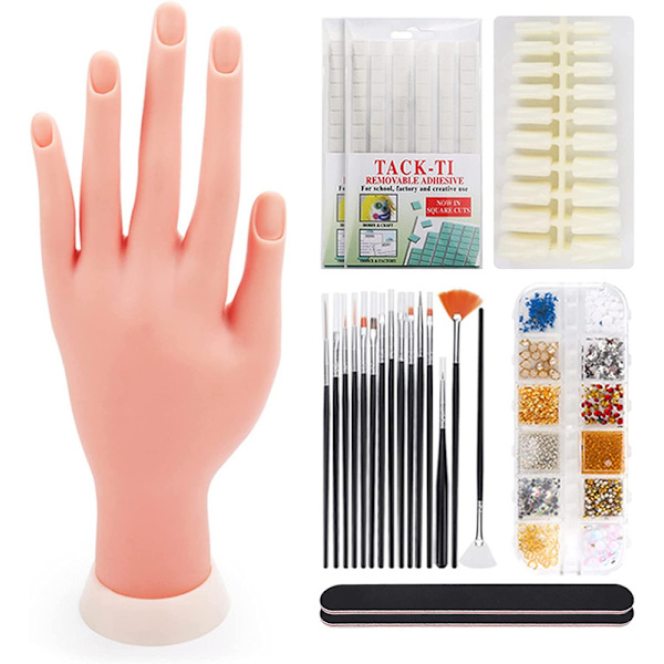 5 förpackningar nagelkonst, strass set