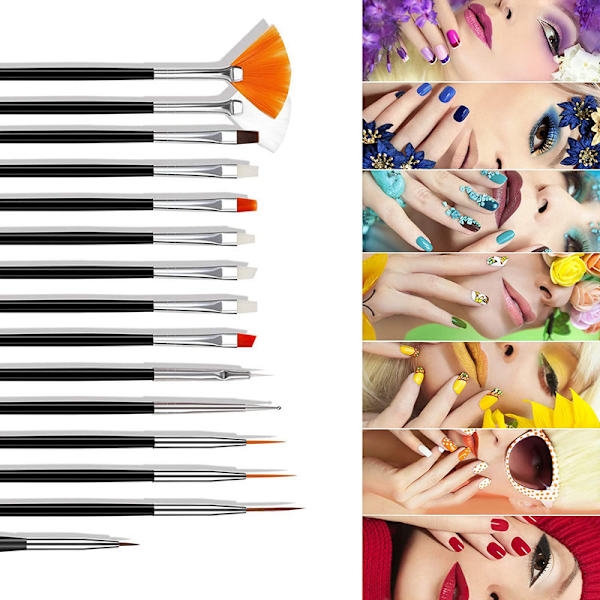 15 Brushes + 5 Dot Pens Nail Art Brushes Nail Brush Nail Art Brush,