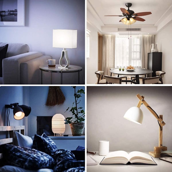 Glödlampa med fjärrkontroll, färgändring, färgade lampor, 12 färger, (paket med 4)