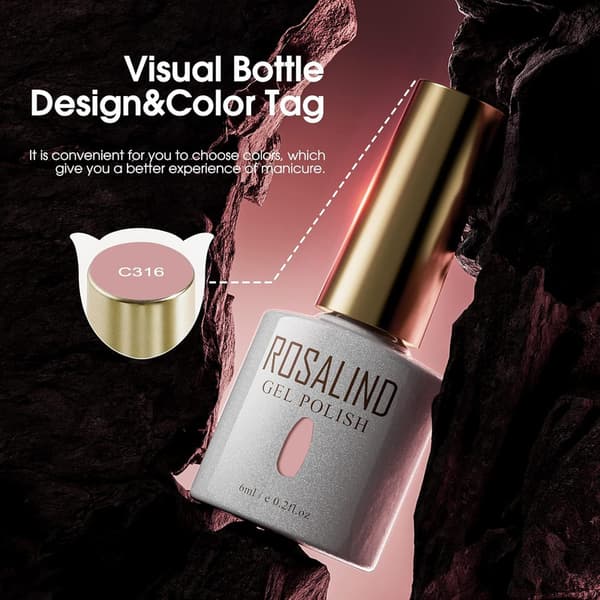 UV Nagellack 6 Farben Weiß Rosa Hellrosa Neon Rosa Glitter Rosa Schellack Set