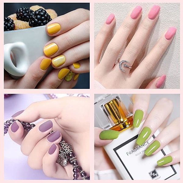 UV-nagellack, 23-delars UV-gelnagellack Shellac-set med baslack   10 ml