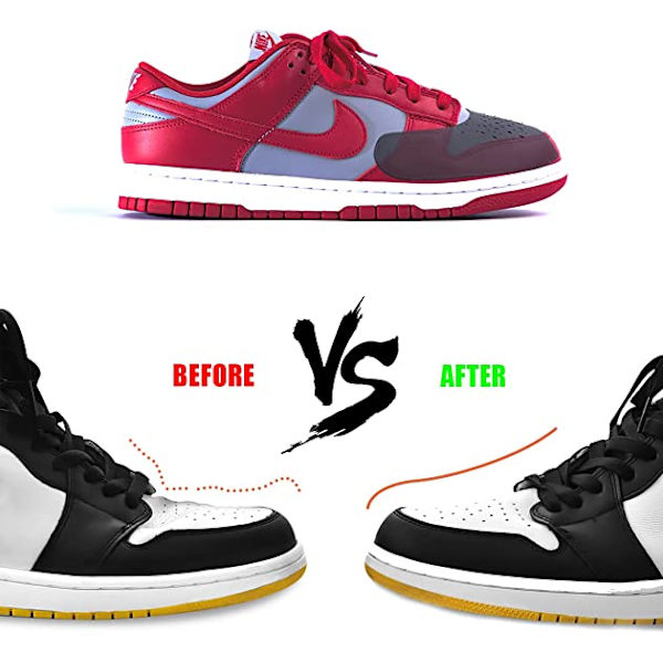 6 par Skoskydd för Sneaker Anti-Crease Anti-veck SVART