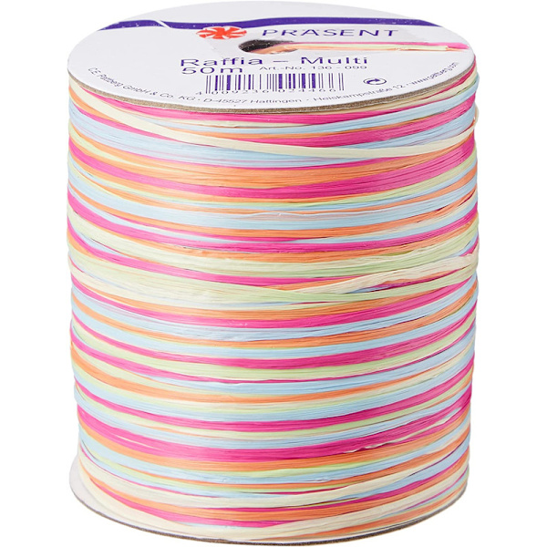 Spoleband, Rosa/Gul 50 m, 1 Styck