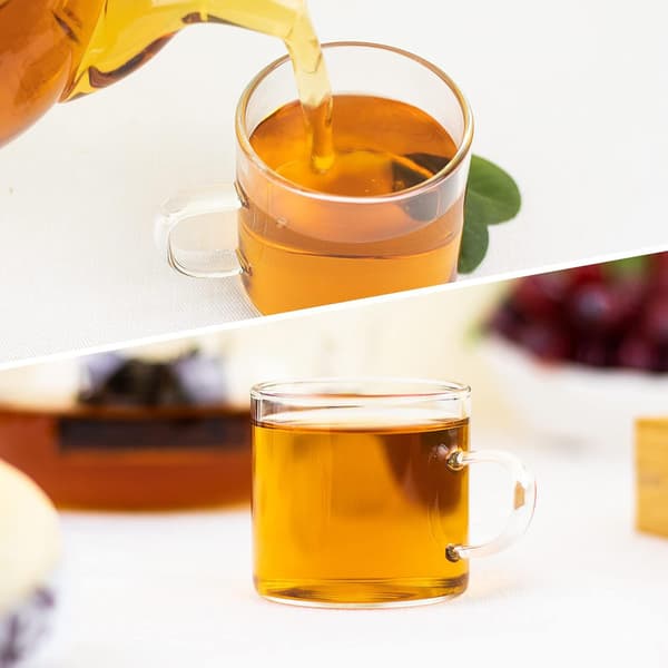 Glass Teapot with Built-in Tea Strainer (1L + 4 (125ml))