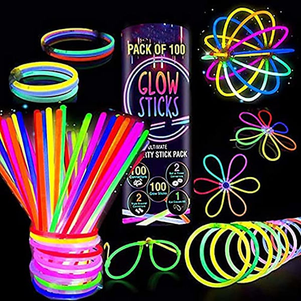 100-pack glowsticks armband, självlysande