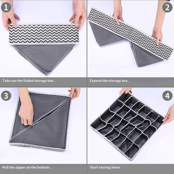 Organizer, 4 stycken organizer Vikbar förvaringsboxduk,