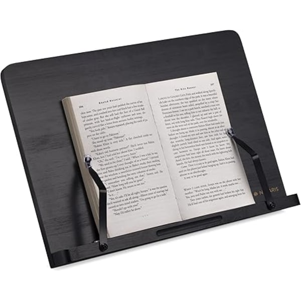 Book Stand Compatible with iPad - 34x24cm Book Holder Bamboo Bookends - Book Tablet Stand Holder