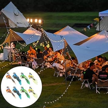8 Pieces Artificial Feather Birds, Small Artificial Bird with Clip, Decorative Birds Artificial Ornaments,