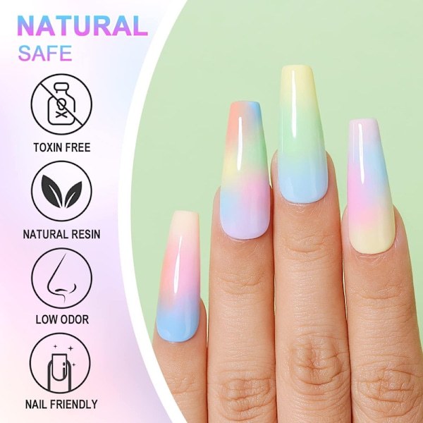 Gel Nagellack Set, 8 ml 12 färger Blötlägg av UV LED Gel