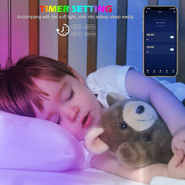 LED Stripen 30m, RGB LED Strip med Fernbedienung och Bluetooth APP Steuerung,