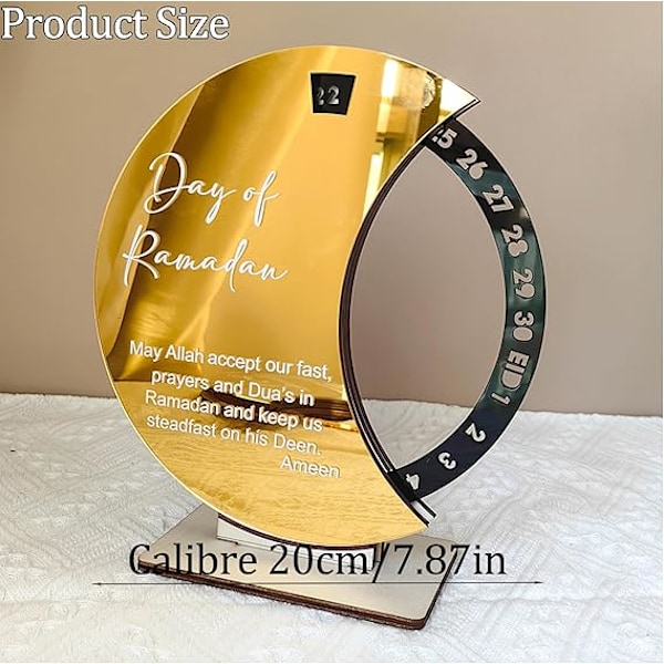 Ramadan Calendar Countdown, Swivel Eid Mubarak Calendar, 30 Days Countdown, Eid Mubarak Advent