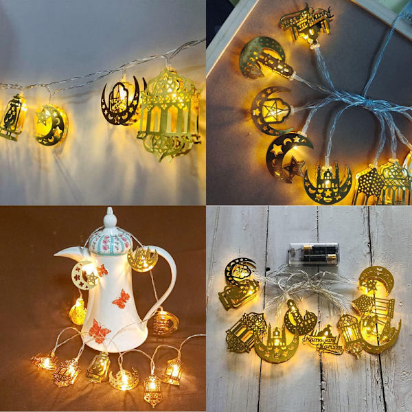 Ramadan Mubarak Eid String Lights Dekorationer Ramadan Fairy Lights Eid Mubarak Ramadan String Lights