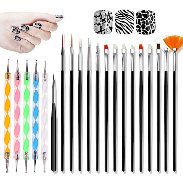 15 Brushes + 5 Dot Pens Nail Art Brushes Nail Brush Nail Art Brush,