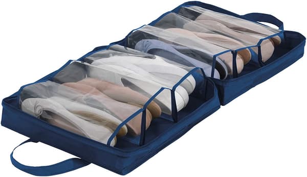 Skobag med 6 praktiska fack för enkel förvaring