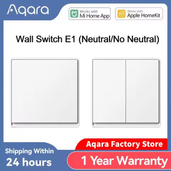 E1 Smart Wall Switch Wireless Switch Zigbee 3.0 With/No Neutral One Key Remote Control For Xiaomi Mi Home Homek APP