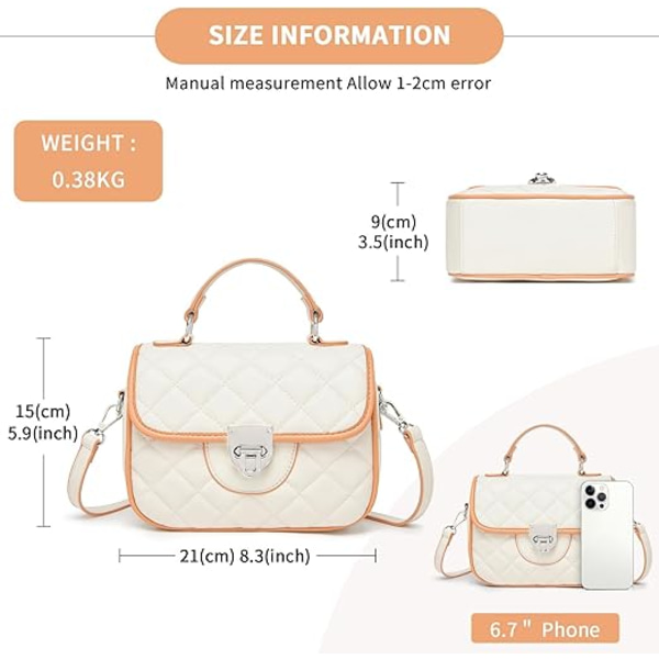 Women's Shoulder Bag, Soft PU Leather Bag Trendy Pattern Lozenge Pattern Adjustable Strap