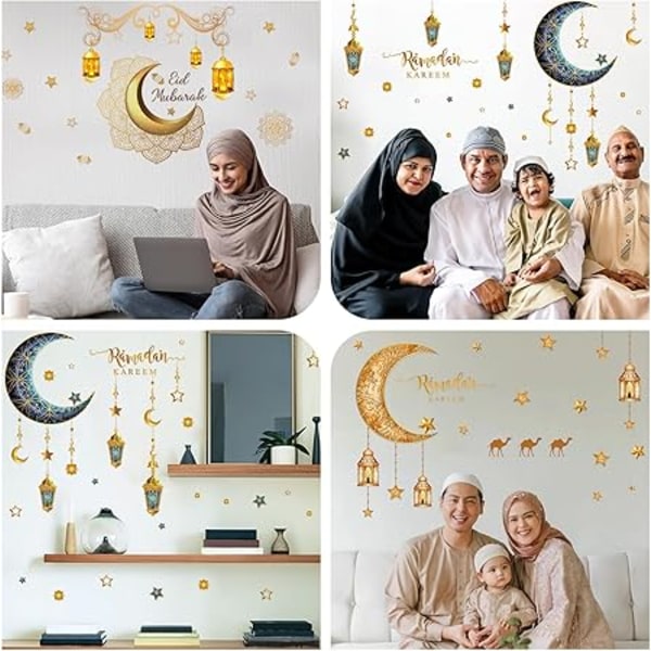 Ramadan Decal Wall Decoration, Eid Mubarak Wall Art Decoration, Eid Mubarak Decal Wall Tattoos Wa