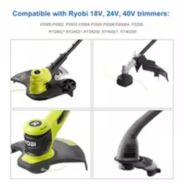 10PCS String Trimmer Spool Replacement For Ryobi One Plus AC14RL3A 18V 24V 40V 11Ft Auto Feed Cordless Weed Eater Spool Line