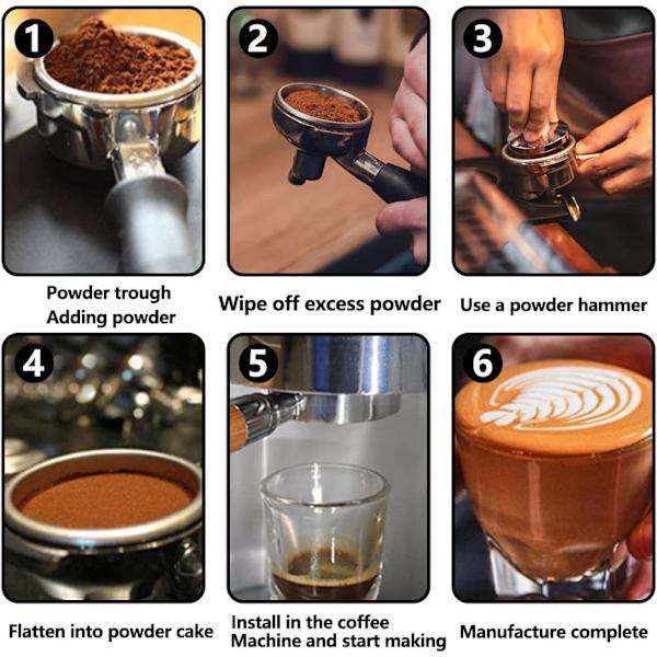 Coffee Tamper, Espresso Stamper, Rostfri Kaffebryggare, 51mm