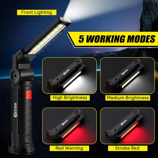 LED Work Light Flashlight Workshop Lamp LED Chip-on-board COB Inspection Lights