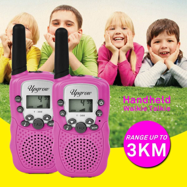 Walkie Talkies Set med 2 barnradioenheter 3 km räckvidd rosa abd4 | Fyndiq