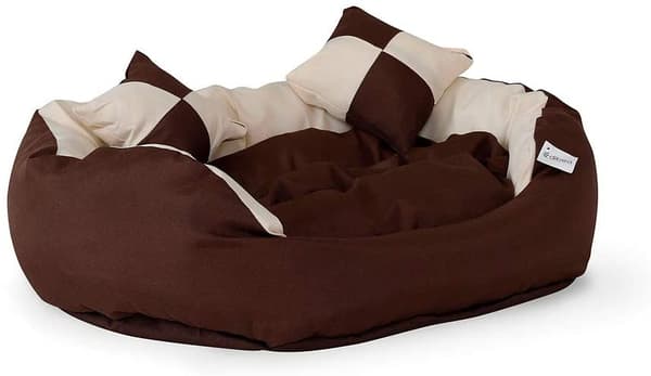 Överdrag Fiberkudde Hundsängar Sortiment brun/beige