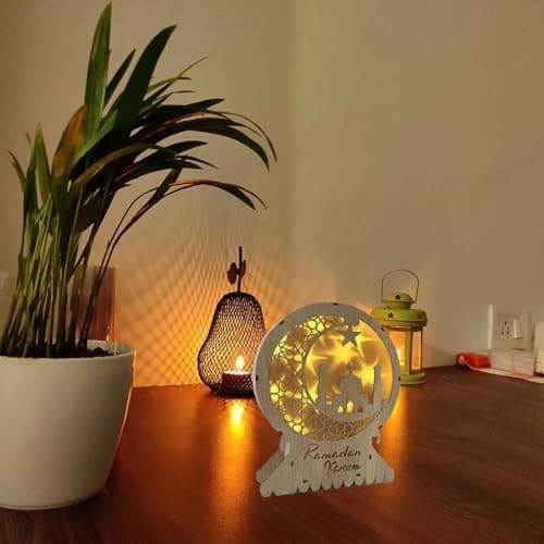 Ramazan Decor Ramadan Decoration Lantern 3D Moon and Stars Eid Mubarak Ramadan