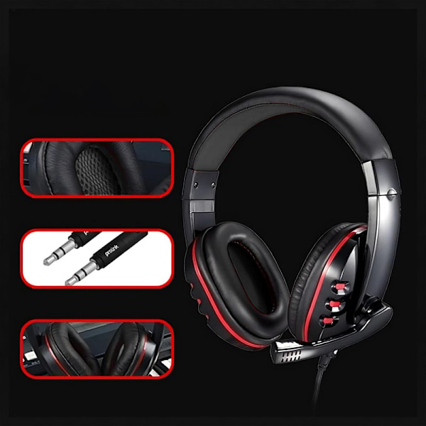Gaming Headset, Wired Headset for PS4, PS5, PC, Xbox, Gamer Headset with Microphone