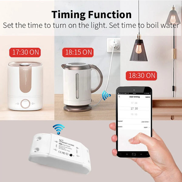 WiFi Smart Switch APP Wireless Controller Universal Breaker Timer Smart Life Work Switch Lncluding Bluetooth