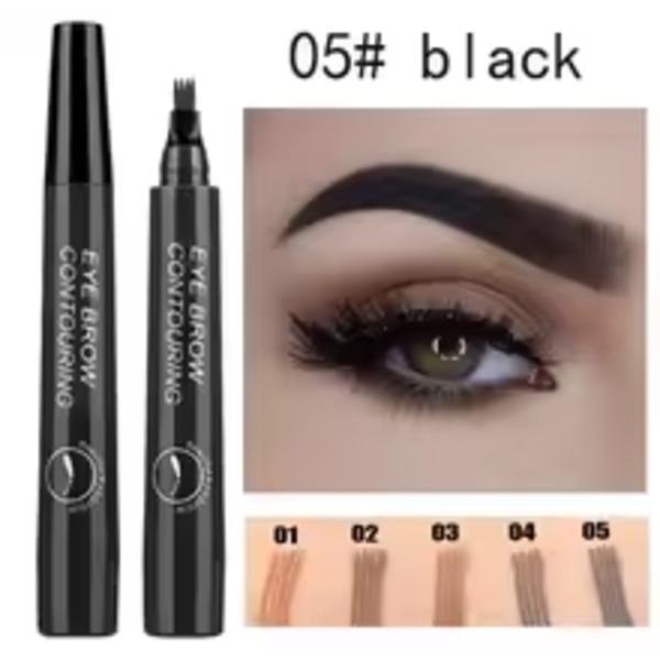 Eyebrow Pencil Eyebrow Brush Split Liquid Waterproof Long-Lasting Eyebrows Enhancer Pencil Eyebrow Shadow