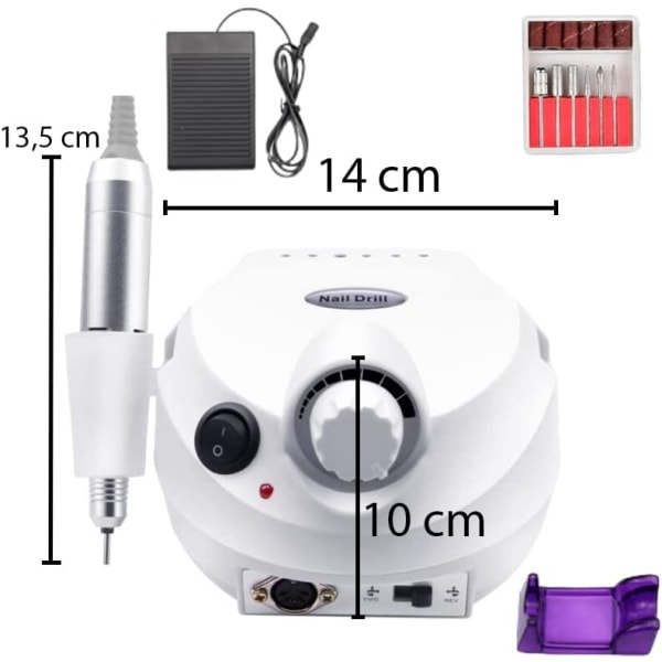 65W Professional Electric Nail Cutter with Adjustable Speed Up to 30000 rpm