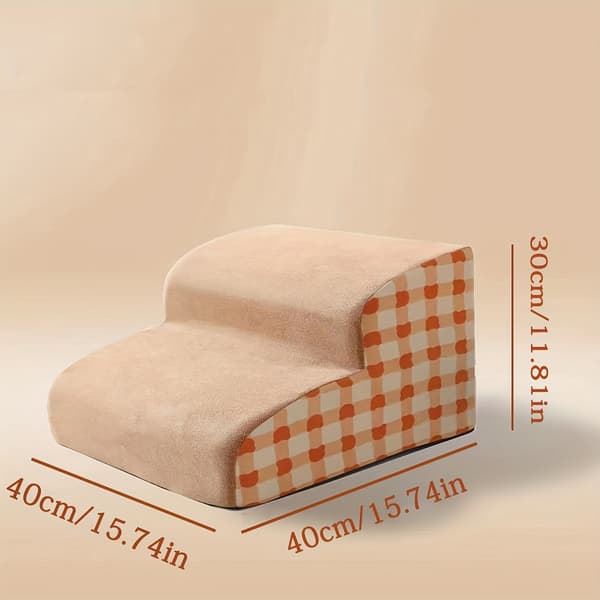 Pet 2 Steps High Density Foam Dog Secure Stairs Ramps Non-Slip Pet Steps