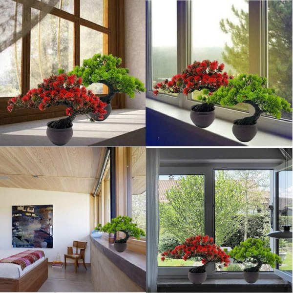 Konstgjorda växter Konstgjorda Bonsai Pilotträd inläggningar