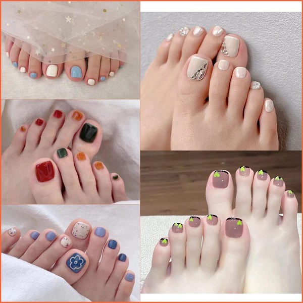 Tånageltippar 480st Falska Nageltippar Transparent Låda Full Täckning Nageltippar Blötläggning