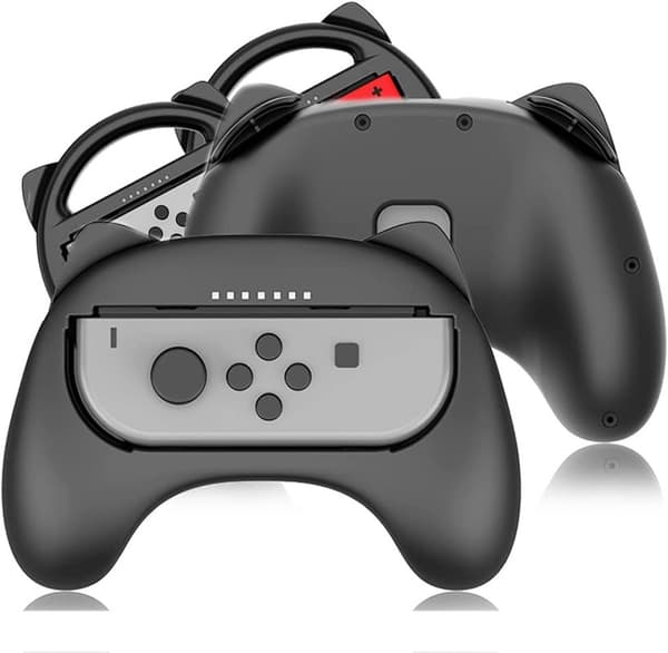 8-i-1 Switch Joycon-tillbehörsuppsättning, 2 Switch-ratt med 4 joystick-hattar,