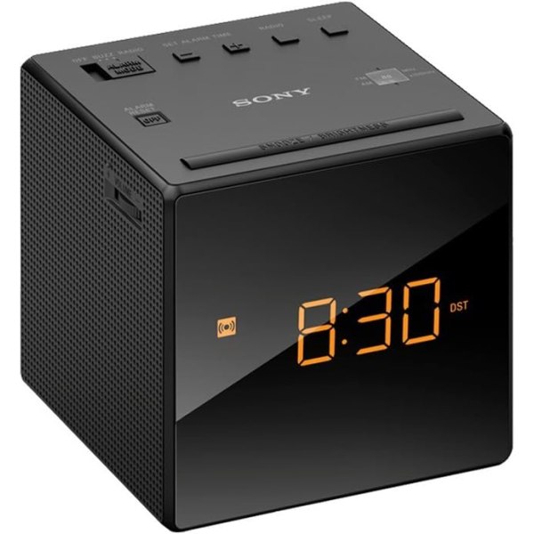 Klockradio, Svart, One Size
