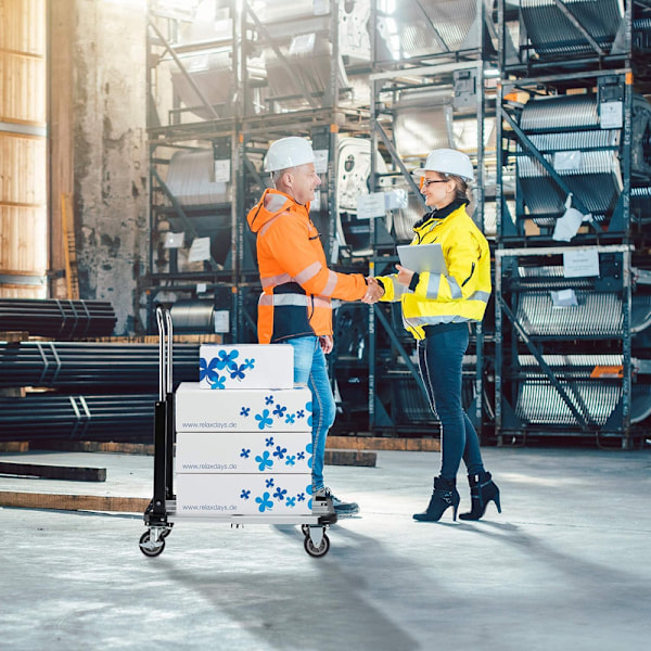 Transport trolley, folding platform trolley, extendable and height-adjustable