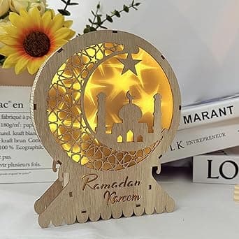 Ramazan Decor Ramadan Decoration Lantern 3D Moon and Stars Eid Mubarak Ramadan