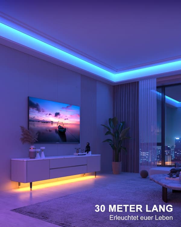 30m LED-ljusslinga Bluetooth RGB-ljus LED-tejp