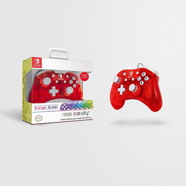 Kabelansluten handkontroll Rock Candy Mini för Nintendo Switch