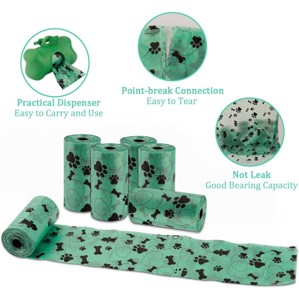32 Rolls (640 Bags) Poop Bag for Dogs with 1 Free Dispenser,