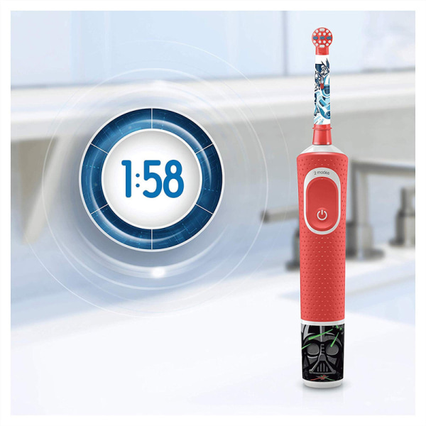 Barn Star Wars elektrisk tandborste med Disney-klistermärken för åldrar