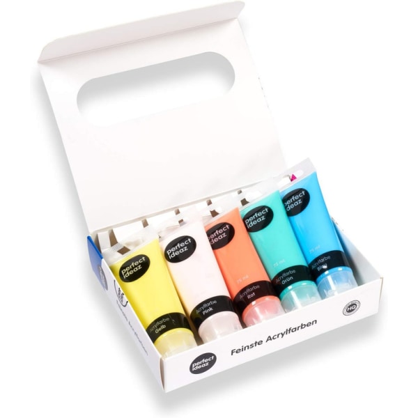 5 st 75 ml pastellkritfärg, multi set,