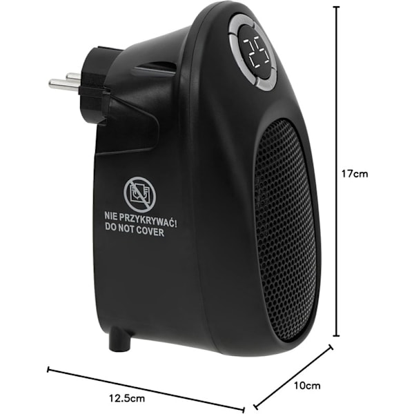 Minivärmare med stativ | kan placeras nästan var som helst | 12 timmars timer | 400W