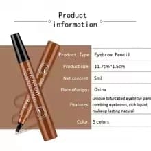 Eyebrow Pencil Eyebrow Brush Split Liquid Waterproof Long-Lasting Eyebrows Enhancer Pencil Eyebrow Shadow