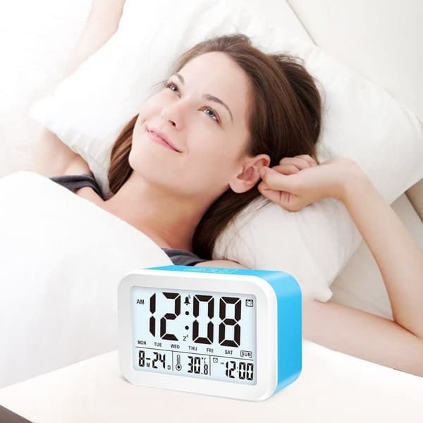 Smart digital väckarklocka med temperaturkalender Slu