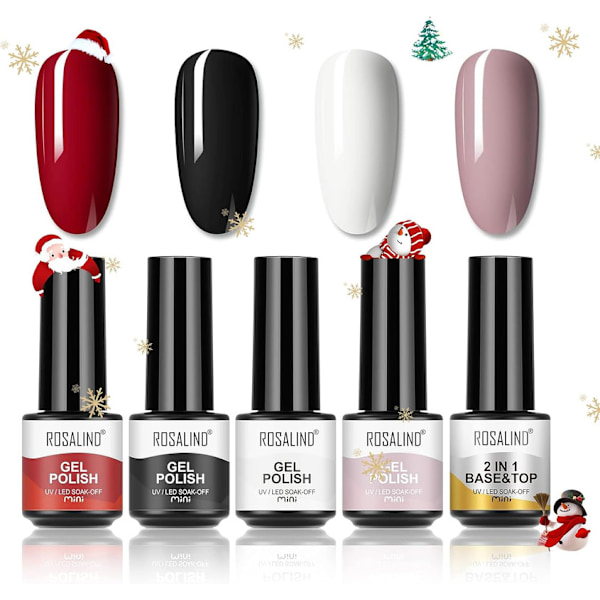 UV-nagellack Shellac-set 4 färger Gel-nagellack-set