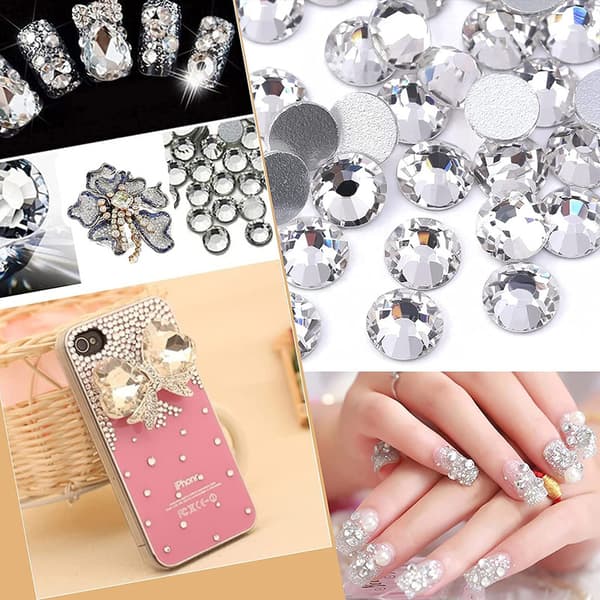 1440 st 6 storlekar kristall strass nageldesign kristall strass